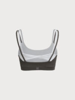 Dark Coffee Contrast Twist Sports Bra - Light Support - Image 12