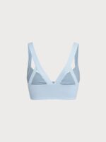 Light Blue Twist-Front Cutout Sports Bra - Image 7