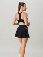 Black Round Neck Sports Bra - Light Support - Image 2