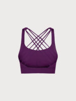 Purple Weave Cross Back Sports Bra - Image 8