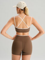 Brown X Cross Sports Bra - Light Support - Image 2