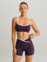 Purple X Cross Sports Bra - Light Support - Image 3