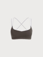 Dark Coffee X Cross Sports Bra - Light Support - Image 5