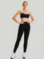 Black X Cross Sports Bra - Light Support - Image 4