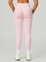 Pastel Pink High-Waisted Contour Leggings 24‘’ - Image 3