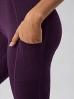 Purple Natural Waisted Leggings 25" - Image 3
