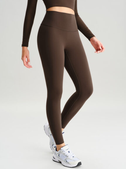 Dark Coffee Workout Leggings 24"
