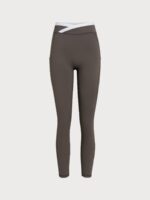 Dark Coffee Natural Waisted Leggings 25" - Image 6