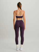 Purple Contrast Natural Waisted Leggings 25" - Image 5