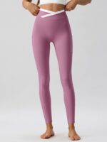 Pink Natural Waisted Leggings 25" - Image 6