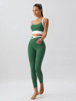 Green Natural V-Waisted Leggings 25" - Image 4