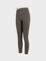 Dark Coffee Natural Waisted Leggings 25" - Image 7