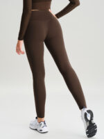 Dark Coffee Workout Leggings 24" - Image 2