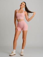 Pink Cut Out Shorts 3" - Image 4