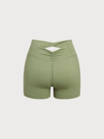 Green Cut Out Shorts 3" - Image 7