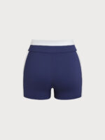 Navy Contrast Line Workout Shorts 3" - Image 7
