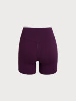 Purple Contrast Front-Cross Sports Shorts 3" - Image 8