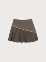 Brown Pleated Line Sports Skirt - Image 6
