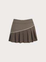 Brown Pleated Line Sports Skirt - Image 7