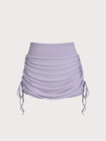 Purple Drawstring Mesh Sport Skirt - Image 8