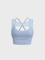 Blue Cutout X Cross Sports Tank Top - Image 8