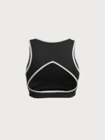 Black Round Neck Line Tank Top - Image 11