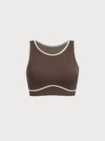Coffee Round Neck Line Tank Top - Image 6