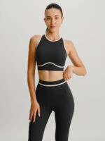 Black Round Neck Line Tank Top - Image 5