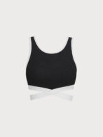 Black Contrast I-back Sports Bra - Medium Support - Image 5