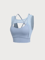 Blue Cutout X Cross Sports Tank Top - Image 7