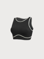 Black Round Neck Line Tank Top - Image 10