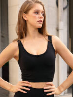 Black Twist Back Tank Top - Image 2