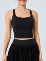 Black Cutout Twist Tank Top - Image 3