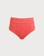 Red Jacquard Full Coverage Surf Bottom - Image 4