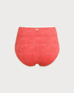 Red Jacquard Full Coverage Surf Bottom - Image 5