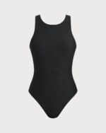 Black Crossback No Padding Surf One-Piece - Image 2