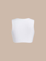 White Round Neck Twist Surf Top - Image 2