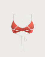 Red Jacquard X Cross Surf Top - Image 5