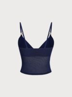 Blue Shimmer Gold-Accented Tankini Top - Image 7