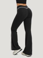 Black Contrast High Waisted Leggings 31" - Image 2