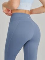 Blue High Waisted Leggings 27" - Image 8