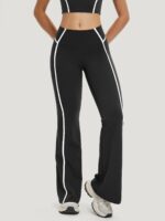 Black Contrast High Waisted Leggings 31"