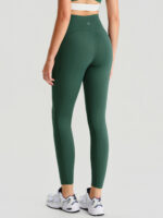 Green High Waisted Leggings 25" - Image 2