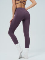 Purple High-Waisted Pocket Leggings