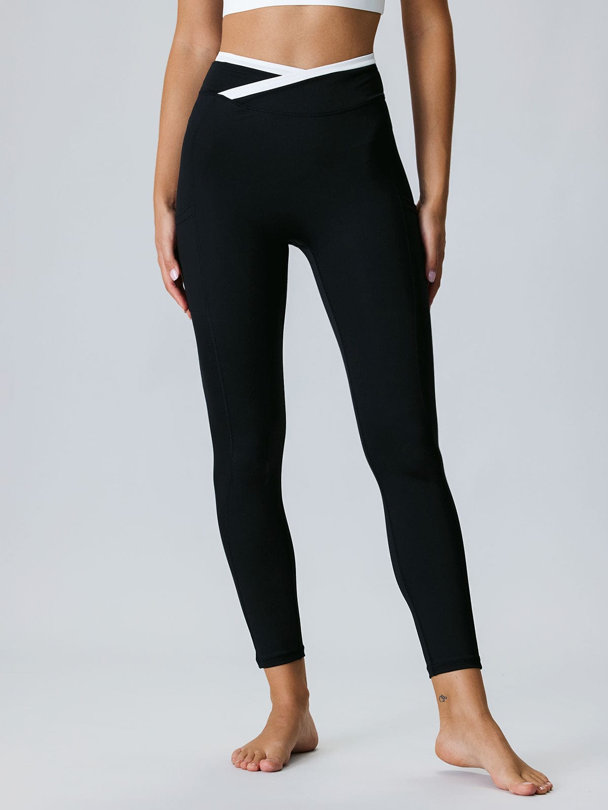 women_s-knitted-nylon-yoga-leggings25_-sustainable-yoga_bottoms-5fyvo4 Black Natural Waisted Leggings 25" - Image 1