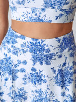 Blue Floral A-Line Tennis Skirt - Image 6