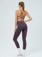 Purple Crisscross Back Sports Bra - Light Support - Image 4