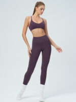 Purple Crisscross Back Sports Bra - Light Support - Image 3
