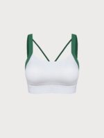 Green Contrast Strap Sports Bra - Image 6