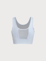 Light Blue Mesh Cross-Front Tank Top - Light Support - Image 13